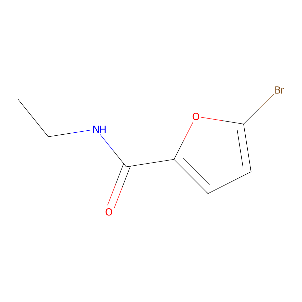 5-bromo-N-ethylfuran-2-carboxamide molecular structure, CAS 544702-49-0