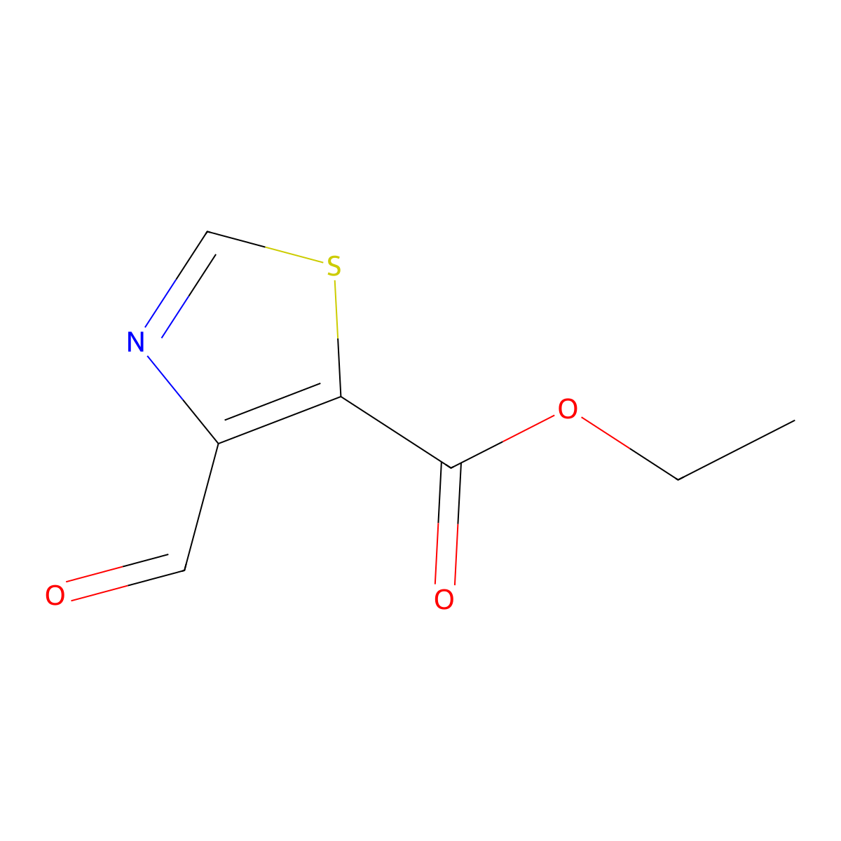 Ethyl 4-formyl-1,3-thiazole-5-carboxylate molecular structure, CAS 544704-32-7