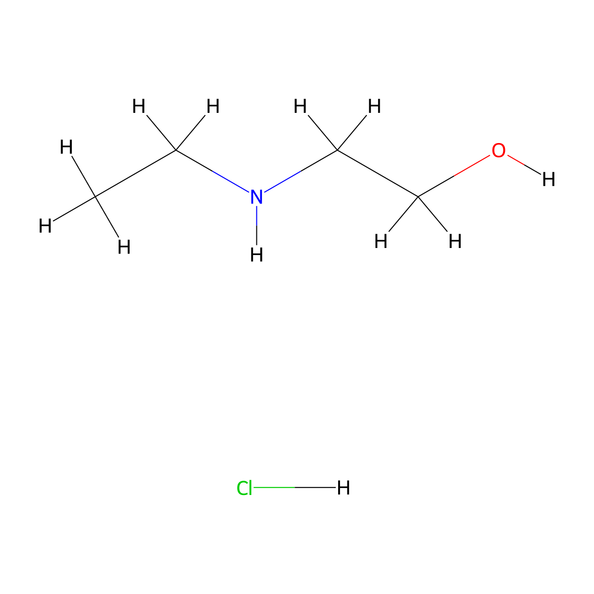 2-(Ethylamino)ethan-1-ol hydrochloride molecular structure, CAS 54472-61-6