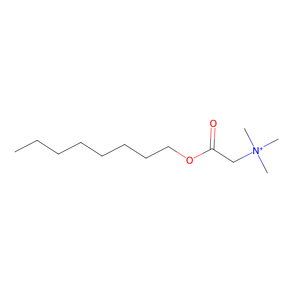 N,N,N-Trimethyl-2-(octyloxy)-2-oxoethan-1-aminium molecular structure, CAS 54472-96-7