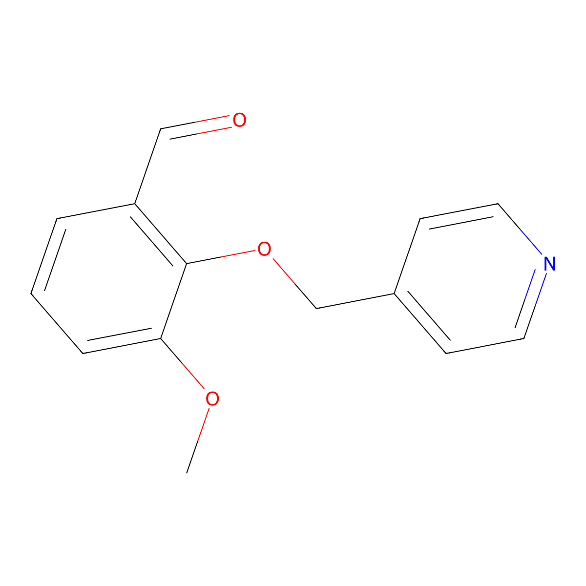 3-Methoxy-2-(pyridin-4-ylmethoxy)benzaldehyde molecular structure, CAS 54477-09-7