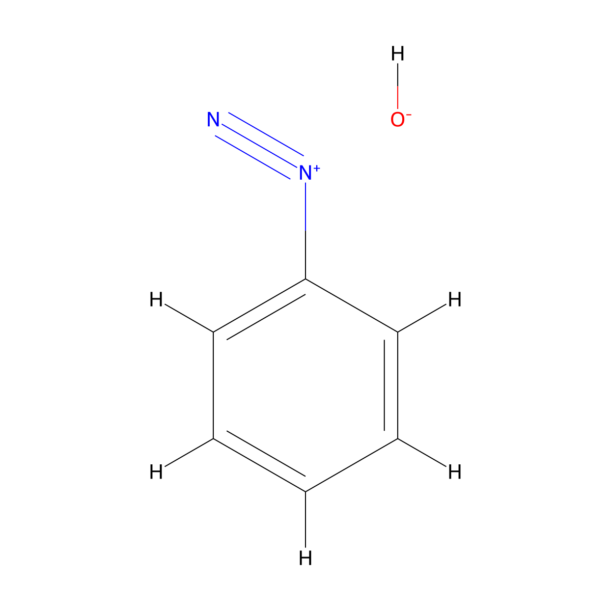 Benzenediazonium hydroxide molecular structure, CAS 54478-82-9