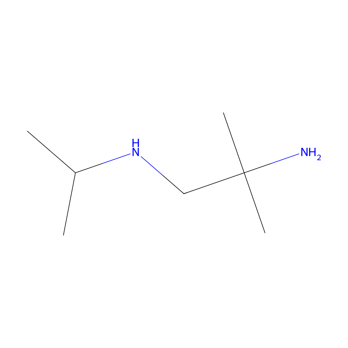 2-Amino-1,1-dimethylethylisopropylamine molecular structure, CAS 5448-29-3