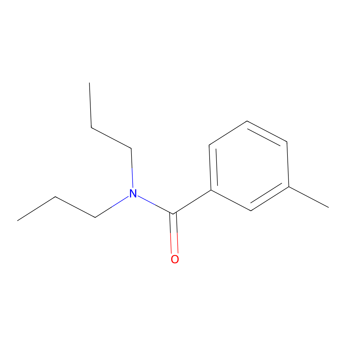 m-Toluamide, N,N-dipropyl- molecular structure, CAS 5448-35-1