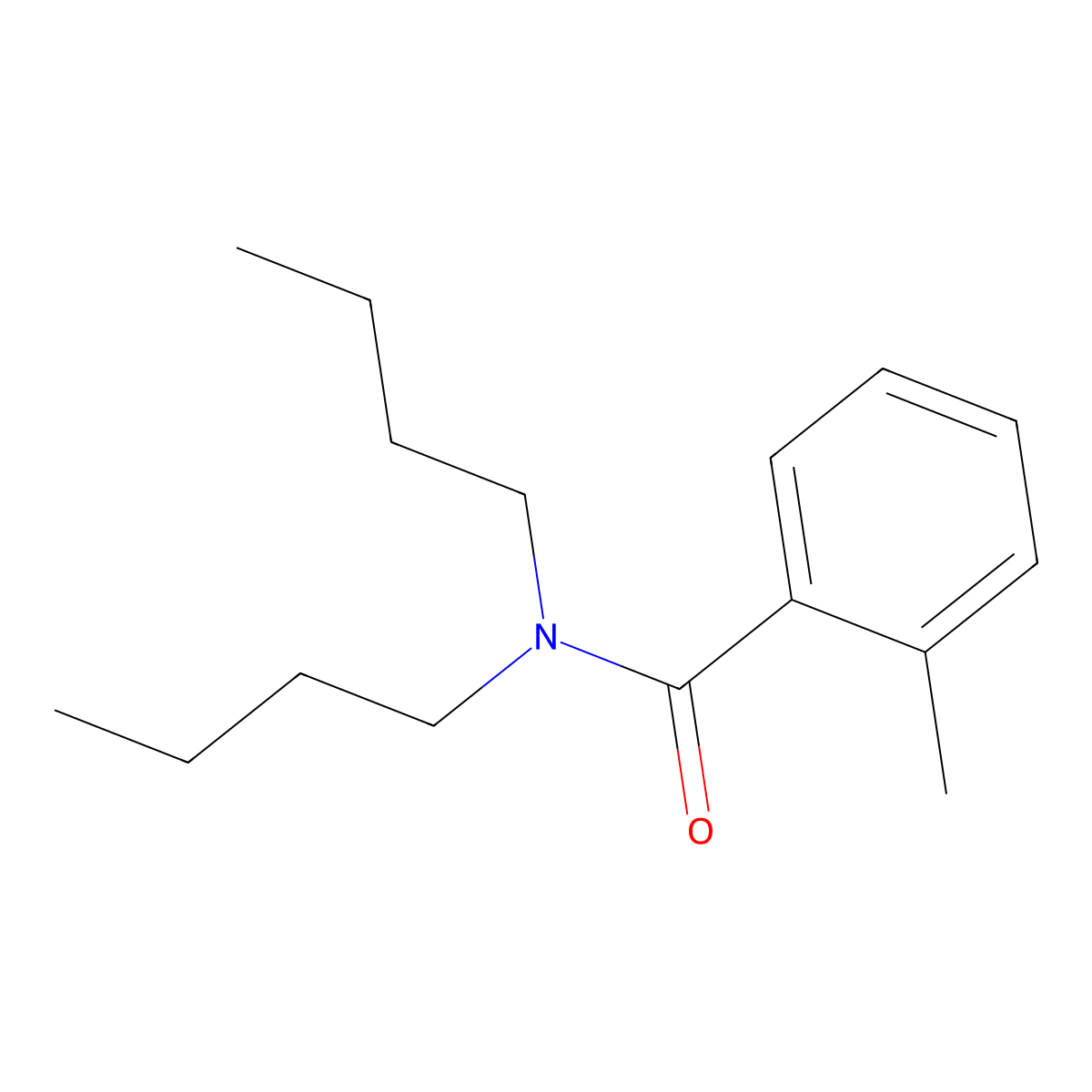 N,N-Dibutyl-2-methyl-benzamide molecular structure, CAS 5448-40-8