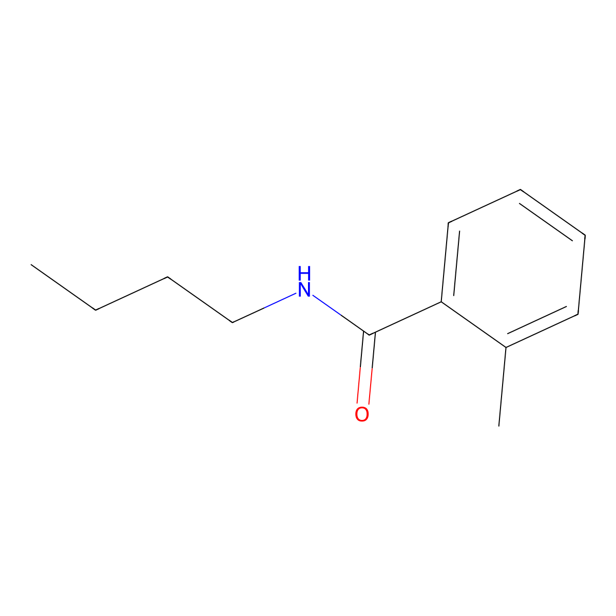 N-butyl-2-methylbenzamide molecular structure, CAS 5448-58-8