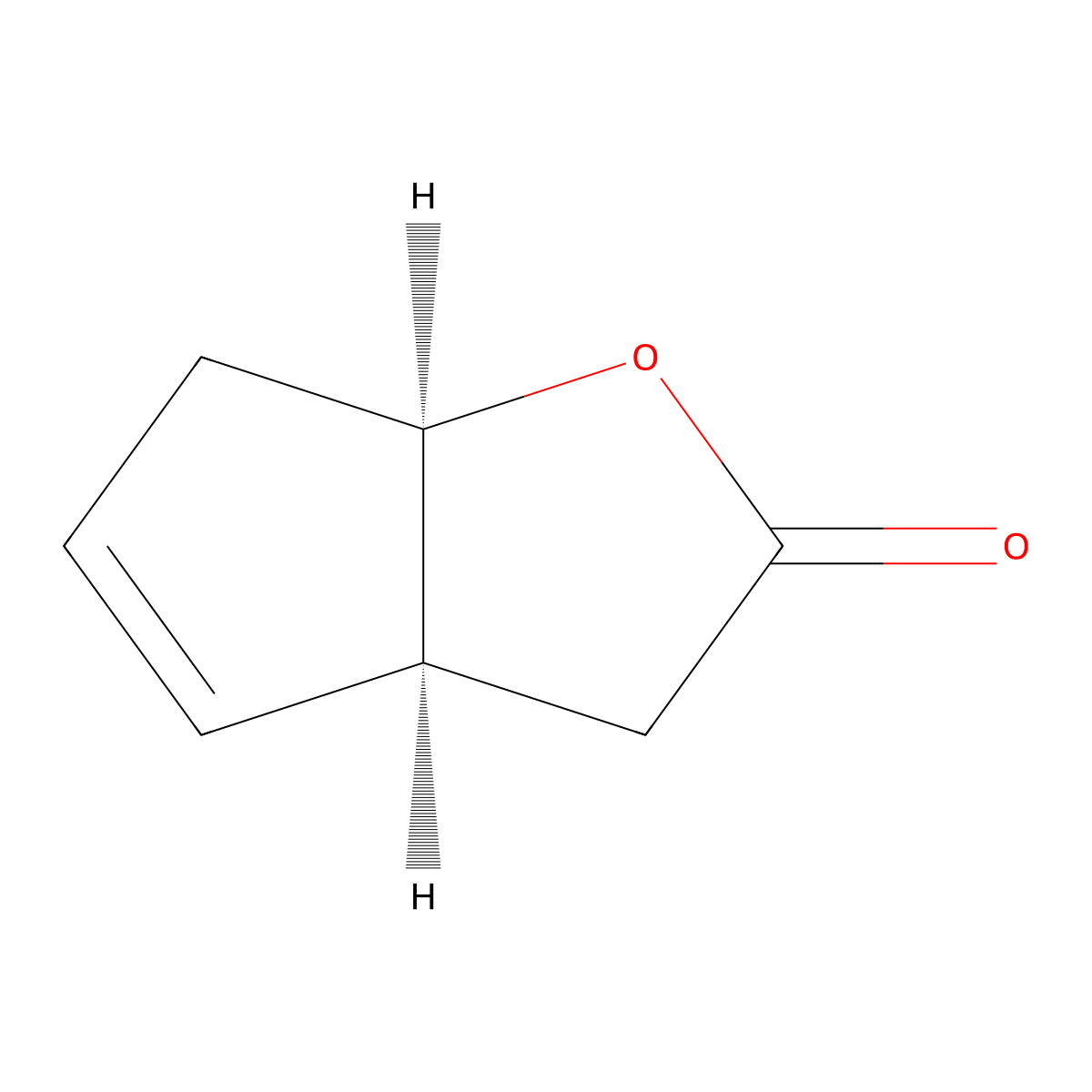 3,3a,6,6a-Tetrahydro-2H-cyclopenta(b)furan-2-one molecular structure, CAS 54483-22-6