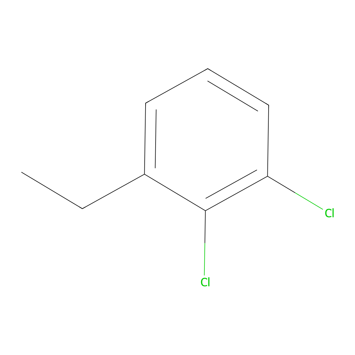 Benzene, 1,2-dichloro-3-ethyl- molecular structure, CAS 54484-61-6