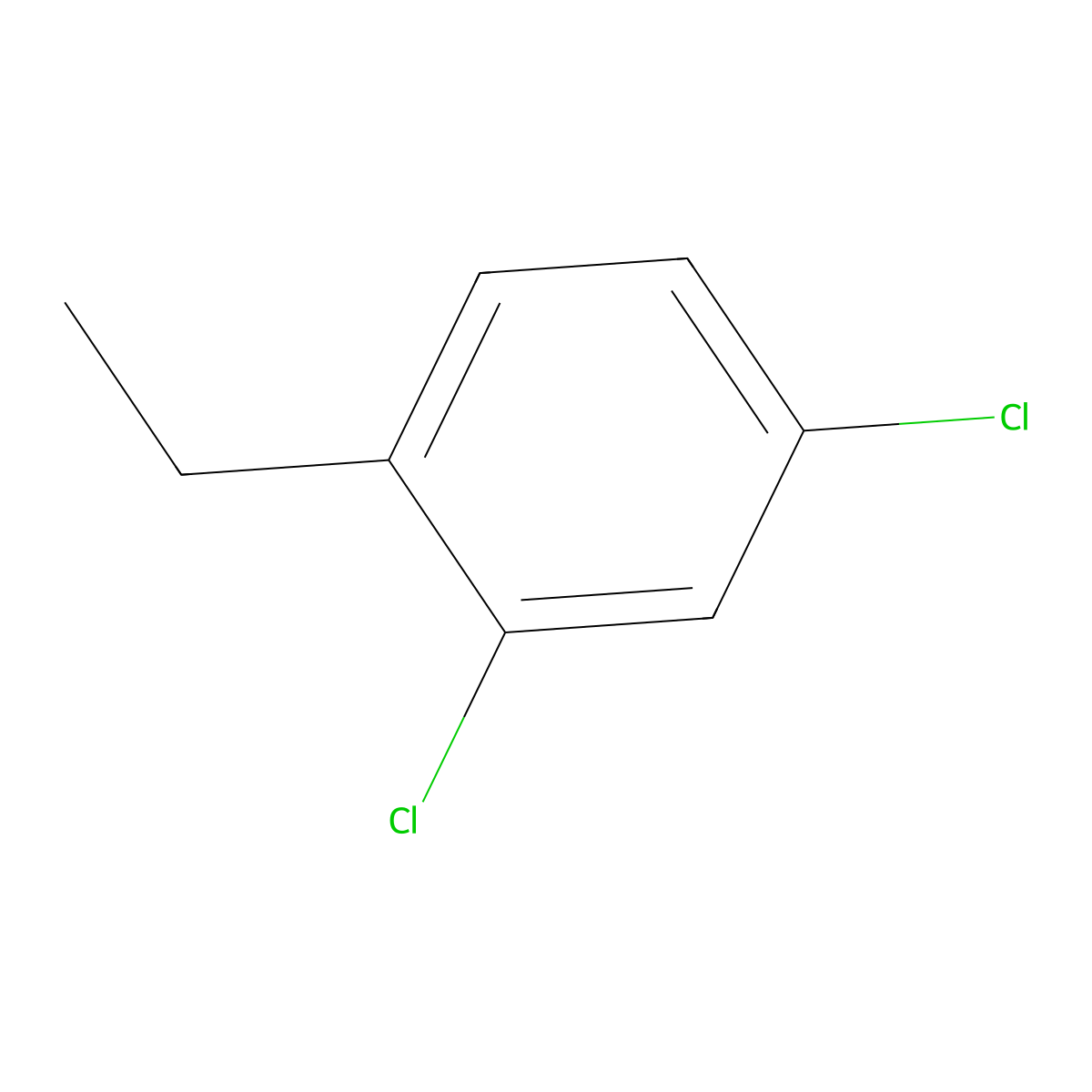 Benzene, 2,4-dichloro-1-ethyl- molecular structure, CAS 54484-62-7