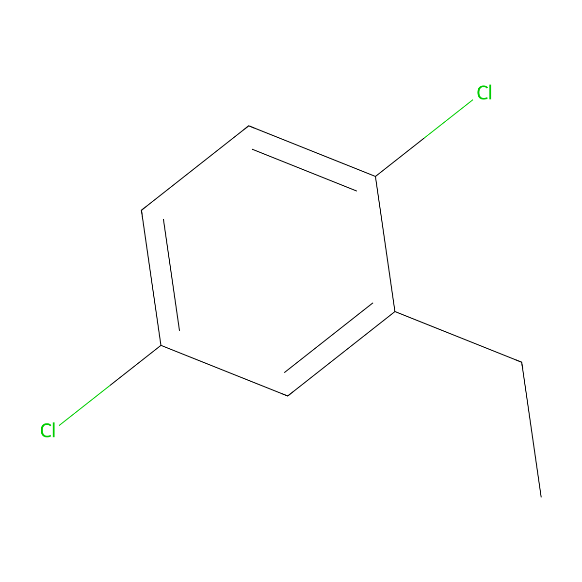 Benzene, 1,4-dichloro-2-ethyl- molecular structure, CAS 54484-63-8