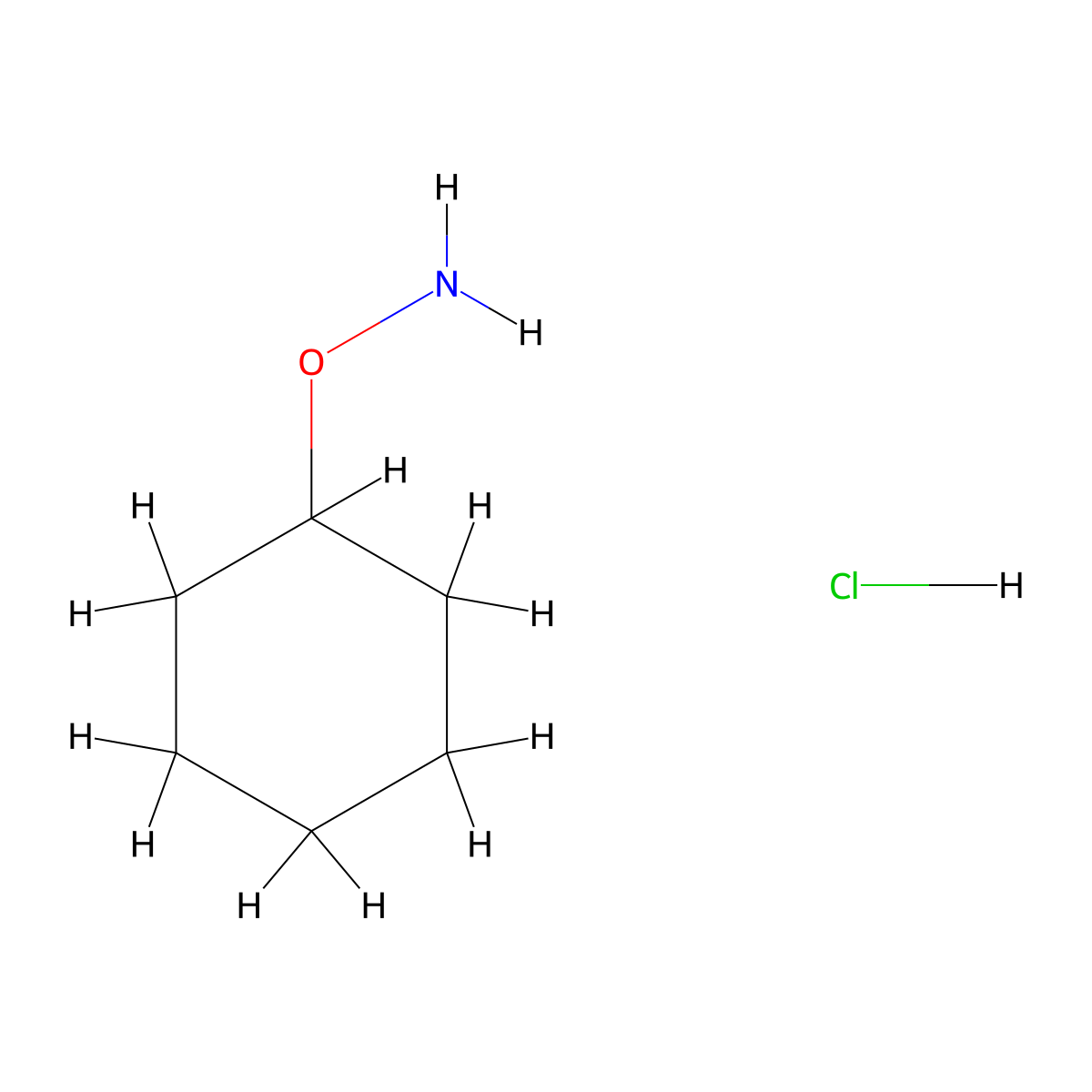O-cyclohexylhydroxylamine hydrochloride molecular structure, CAS 54488-64-1