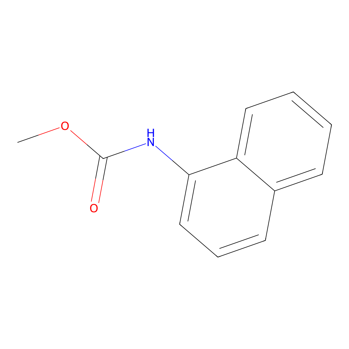 Methyl N-(1-naphthyl)carbamate molecular structure, CAS 5449-00-3