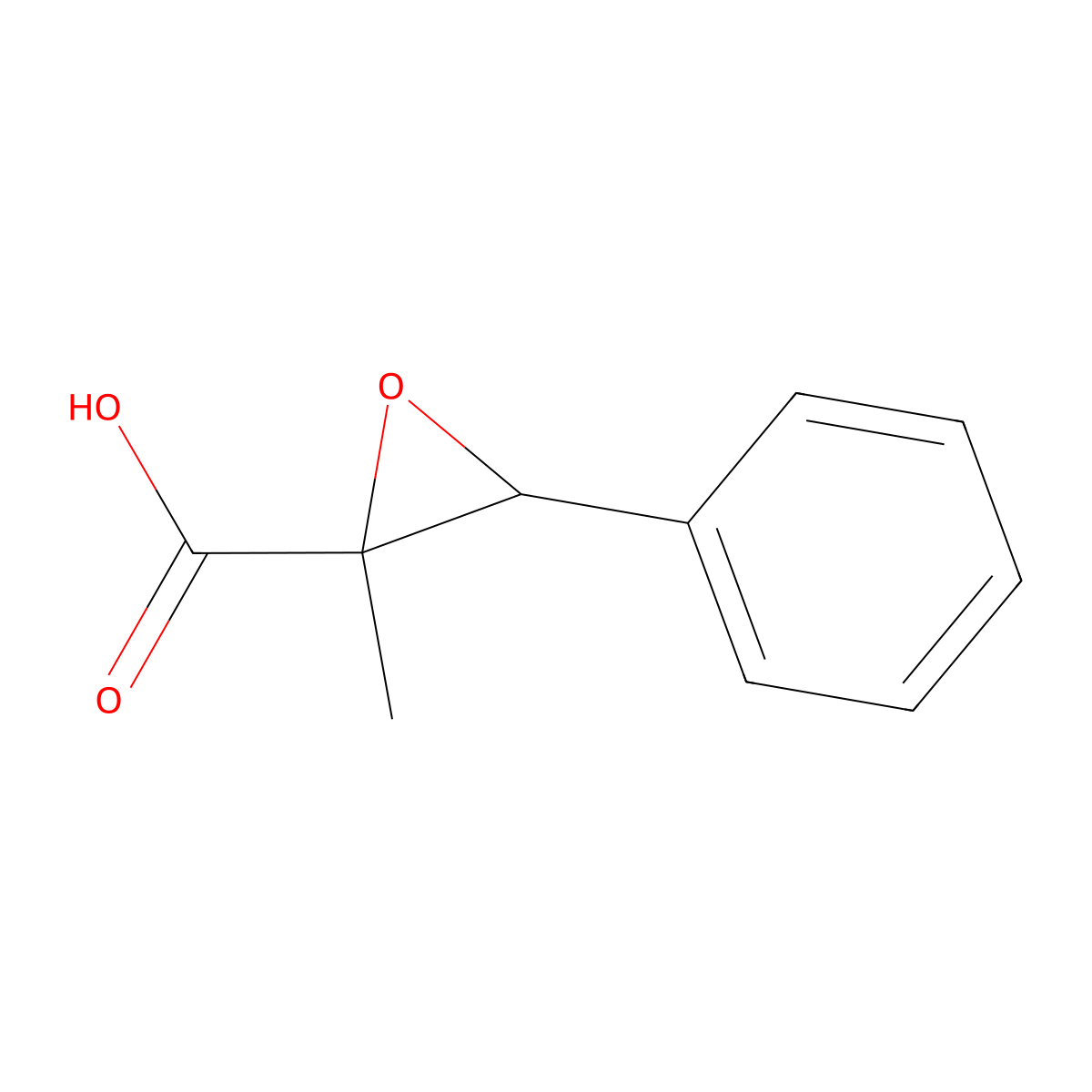 Bmk glycidic acid molecular structure, CAS 5449-12-7