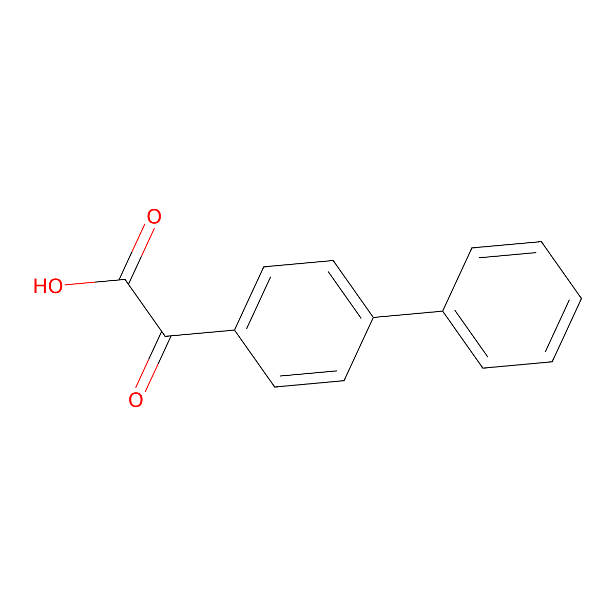 2-Oxo-2-(4-phenylphenyl)acetic acid molecular structure, CAS 5449-21-8