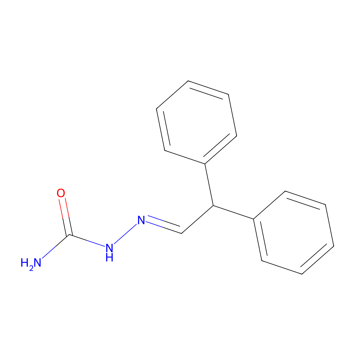 2-(2,2-Diphenylethylidene)hydrazinecarboxamide molecular structure, CAS 5449-28-5