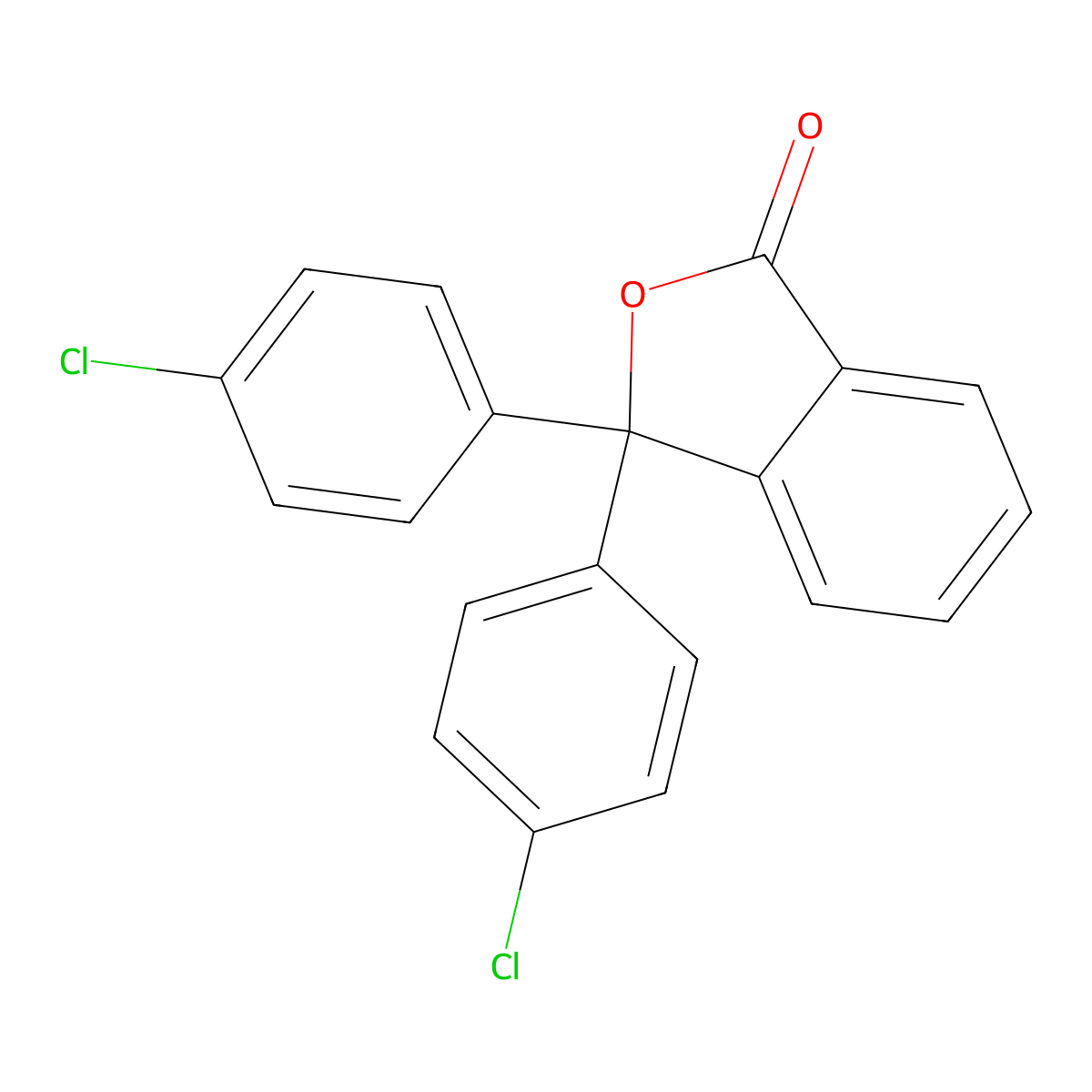 3,3-Bis(4-chlorophenyl)-2-benzofuran-1(3h)-one molecular structure, CAS 5449-79-6