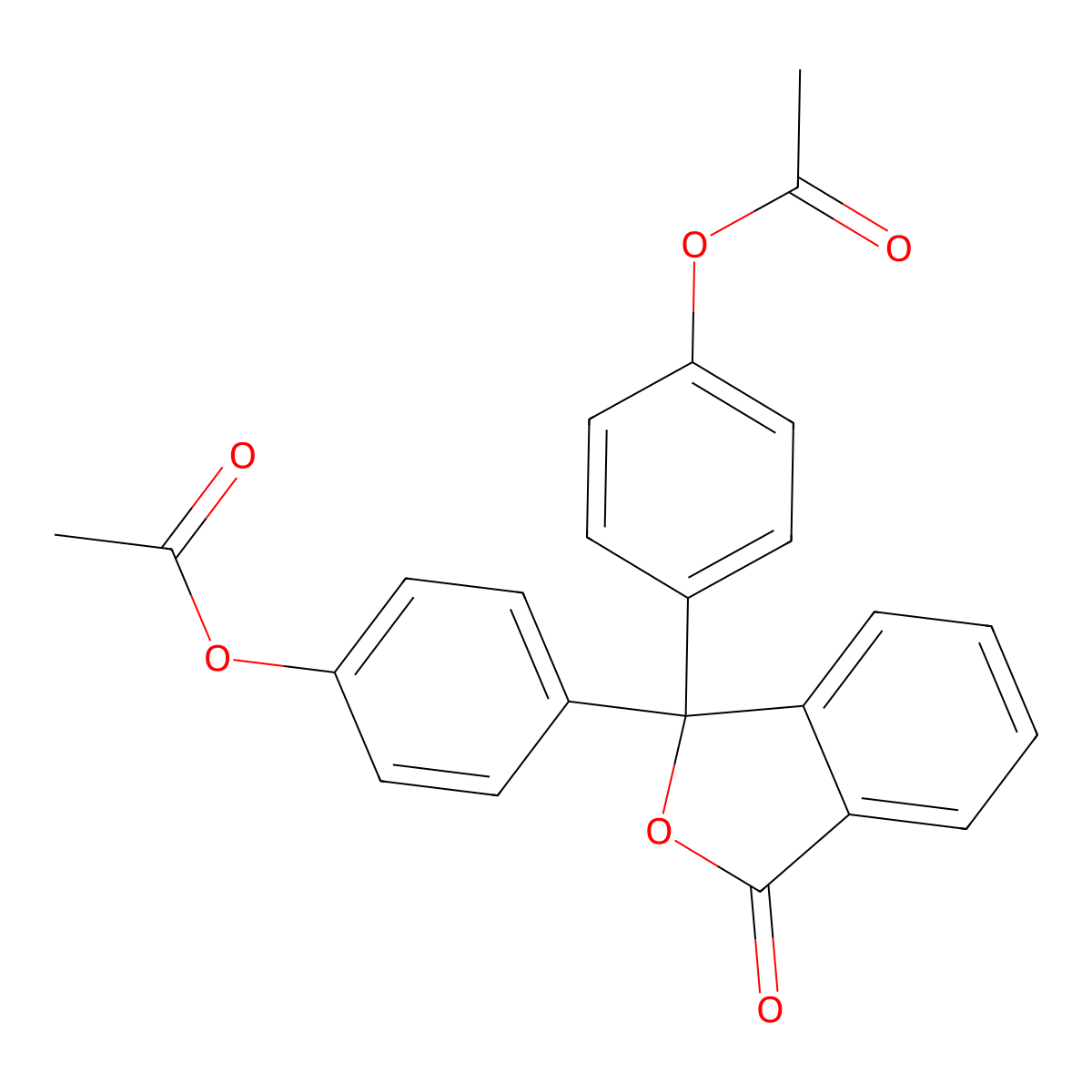 3,3-Bis(4-acetoxyphenyl)phthalide molecular structure, CAS 5449-84-3