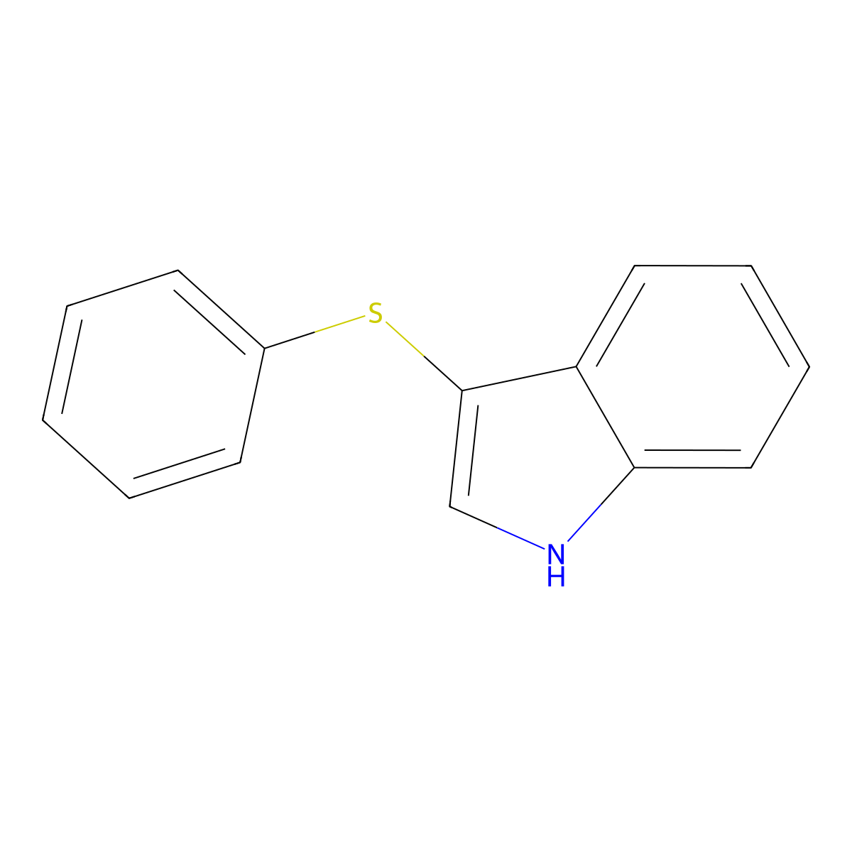 3-Phenylthioindole molecular structure, CAS 54491-43-9