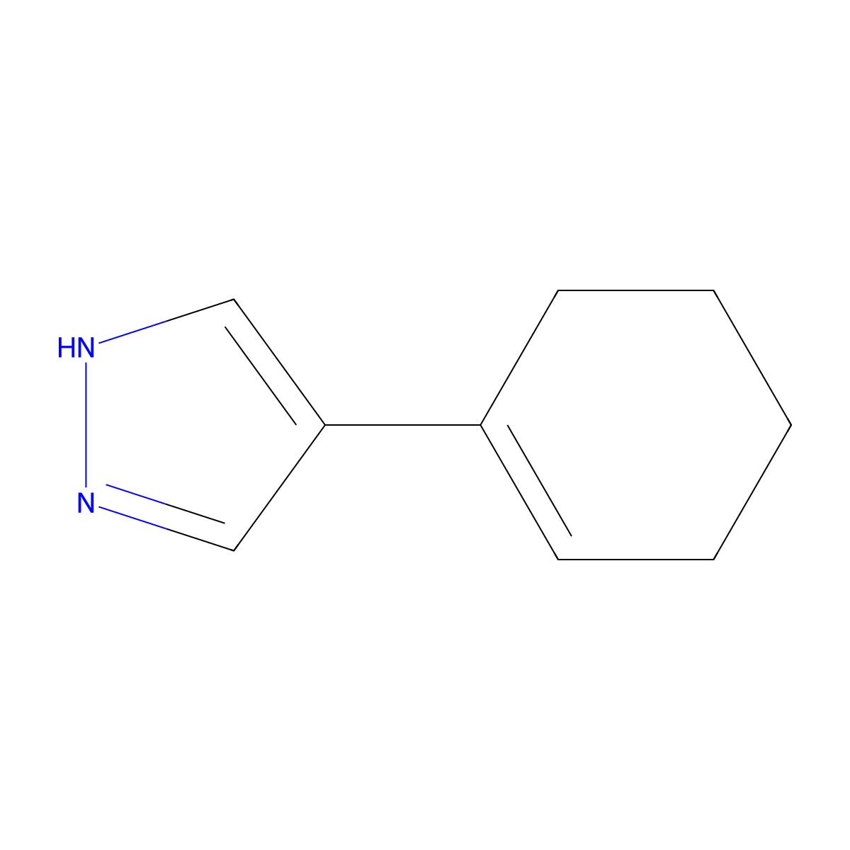 4-(Cyclohex-1-en-1-yl)-1H-pyrazole molecular structure, CAS 54493-18-4