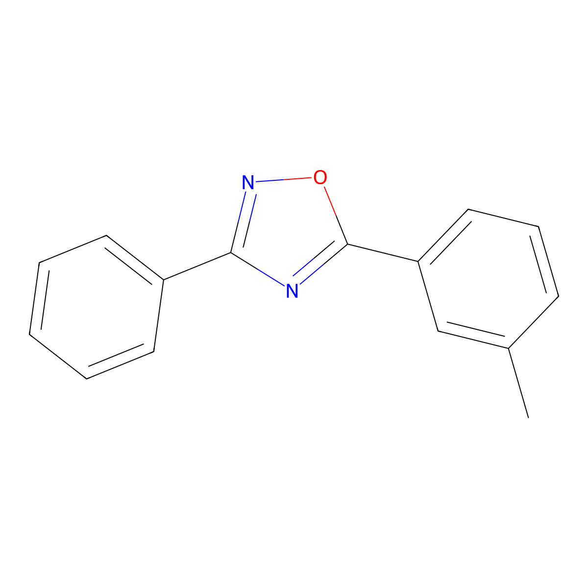 5-(3-Methylphenyl)-3-phenyl-1,2,4-oxadiazole molecular structure, CAS 54494-10-9