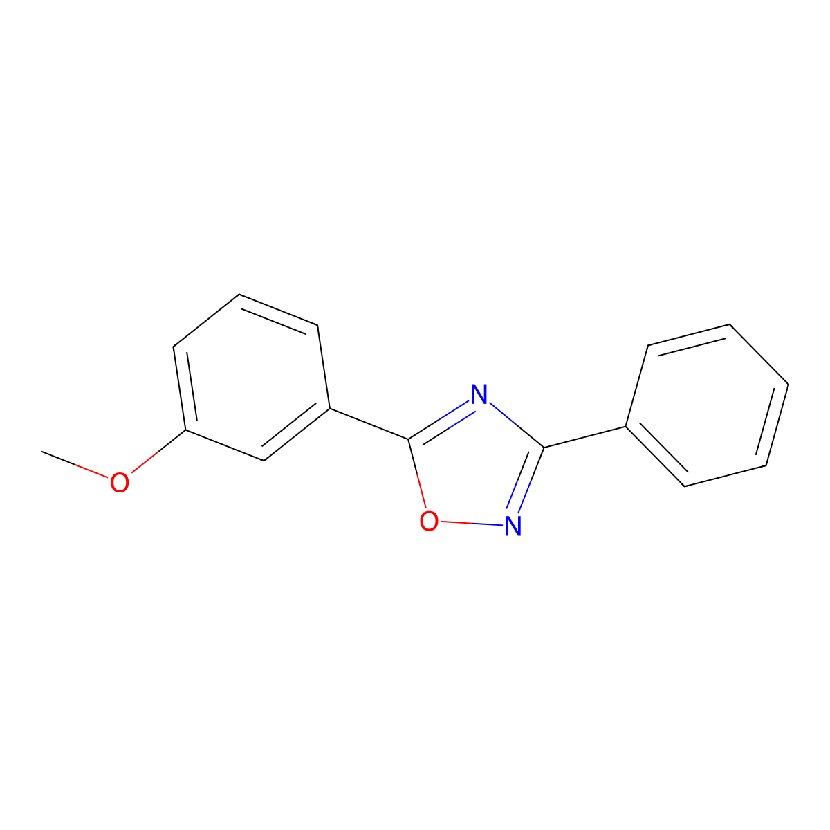 5-(3-Methoxyphenyl)-3-phenyl-1,2,4-oxadiazole molecular structure, CAS 54494-11-0