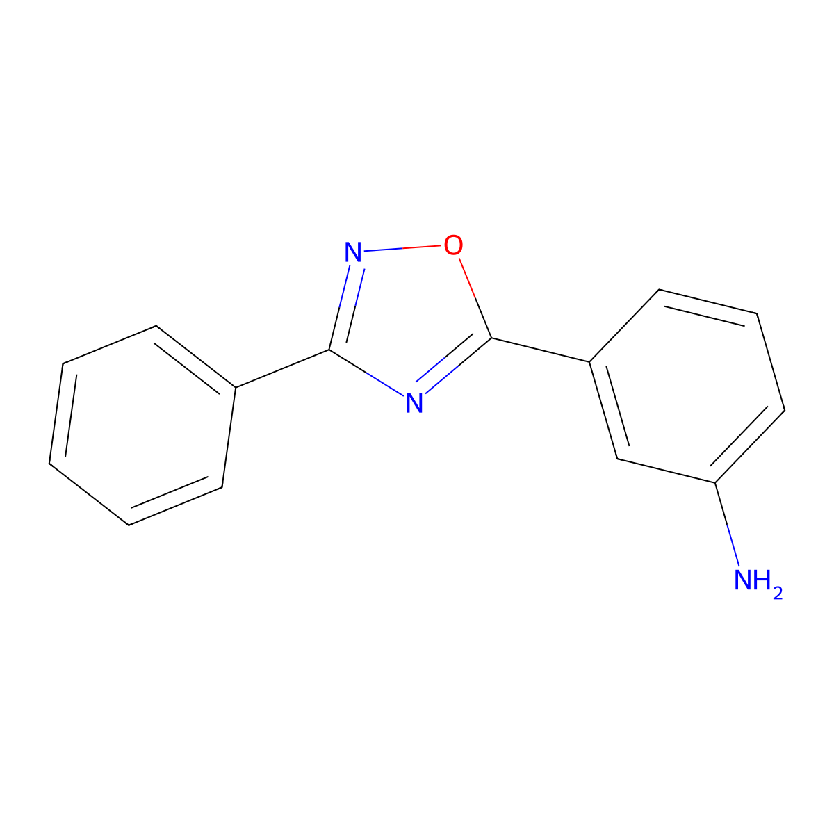 3-(3-Phenyl-1,2,4-oxadiazol-5-yl)aniline molecular structure, CAS 54494-13-2