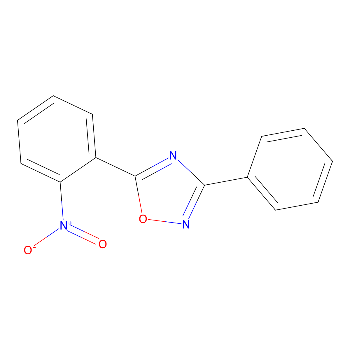 5-(2-Nitrophenyl)-3-phenyl-1,2,4-oxadiazole molecular structure, CAS 54494-14-3