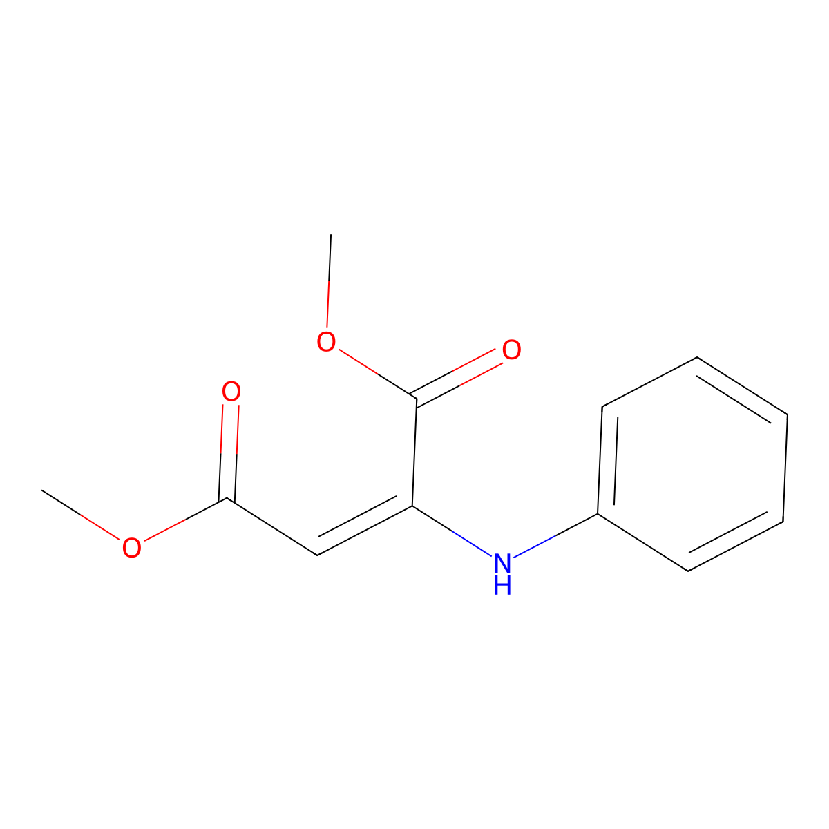 Dimethyl 2-(Phenylamino)-2-butenedioate molecular structure, CAS 54494-74-5