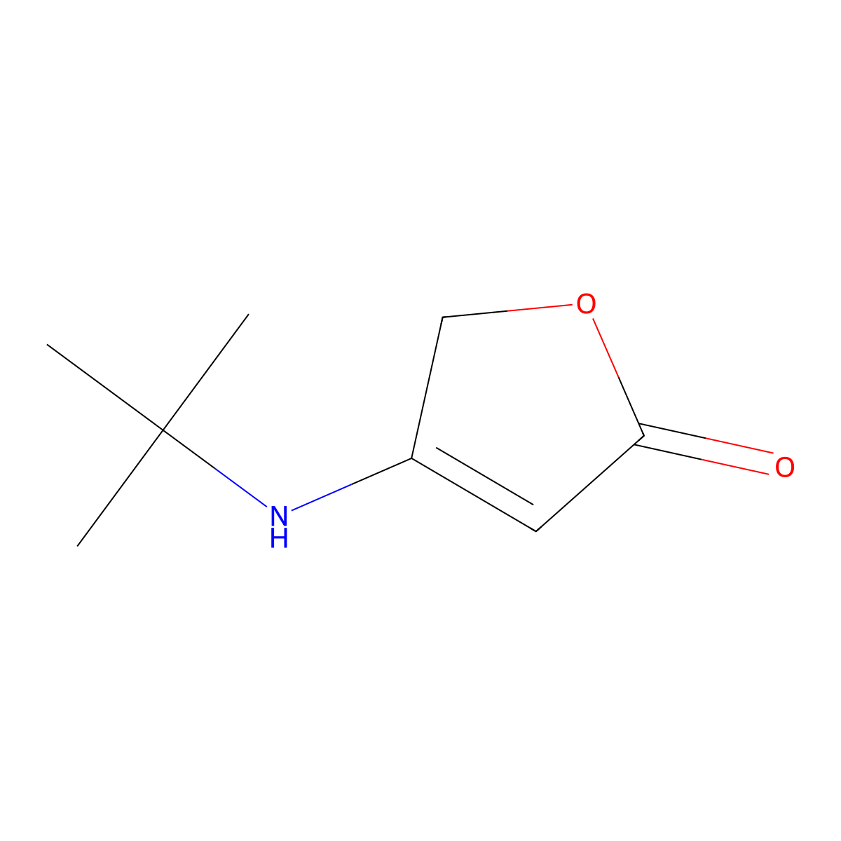 3-(tert-butylamino)-2H-furan-5-one molecular structure, CAS 54494-75-6