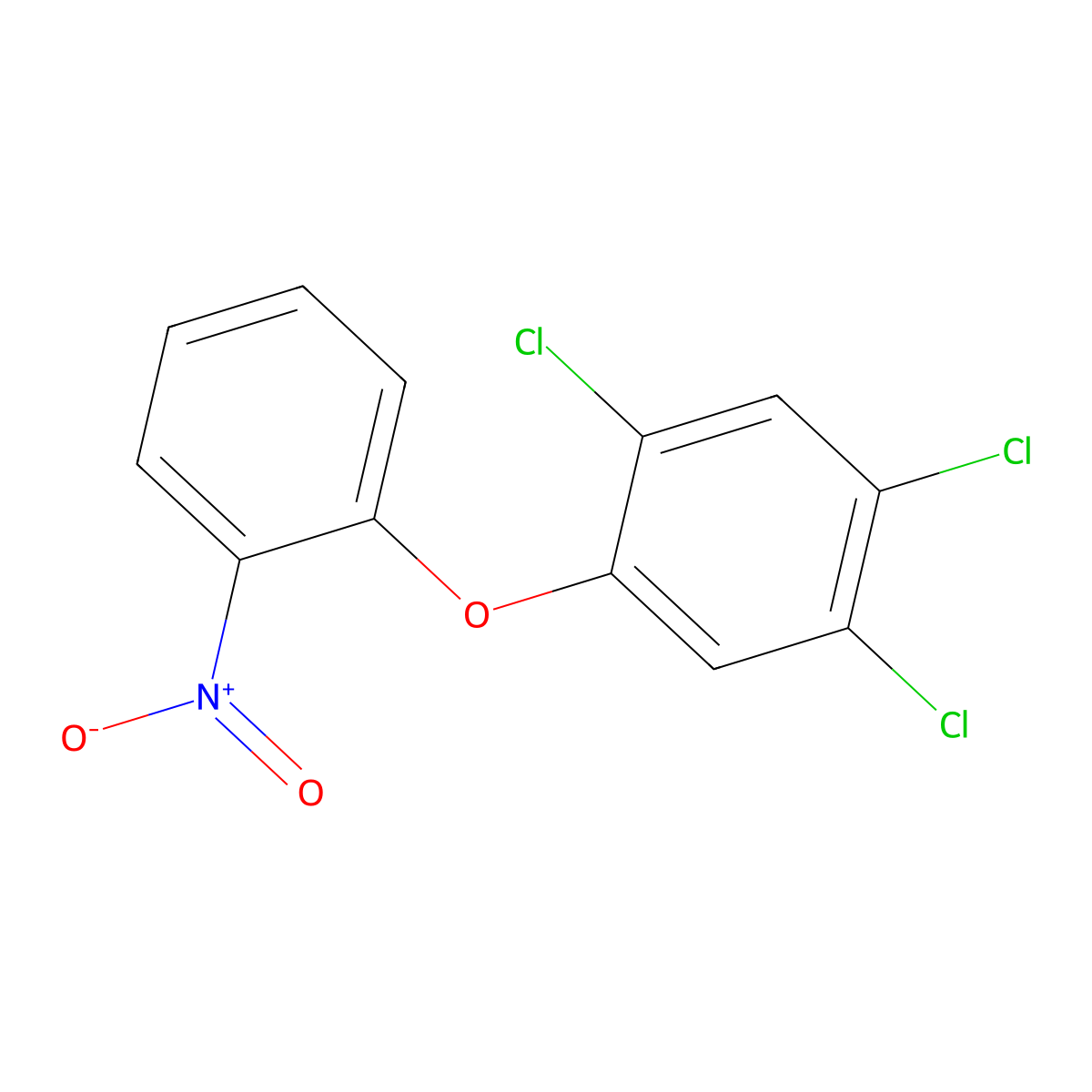 1,2,4-Trichloro-5-(2-nitrophenoxy)benzene molecular structure, CAS 54495-63-5