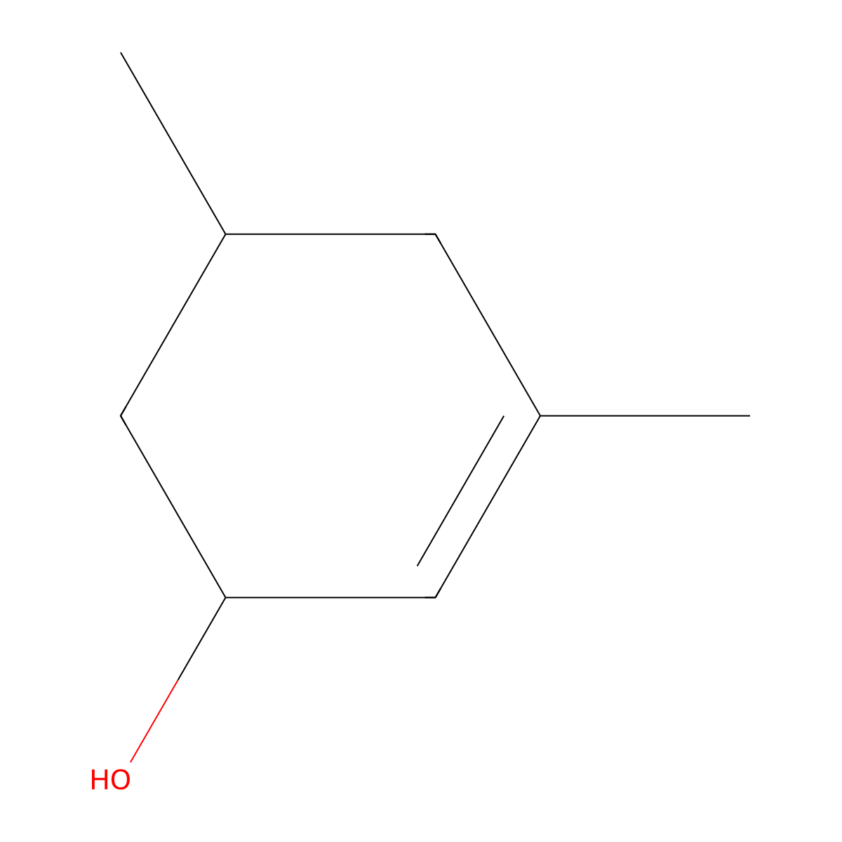 3,5-Dimethylcyclohex-2-en-1-ol molecular structure, CAS 54497-32-4