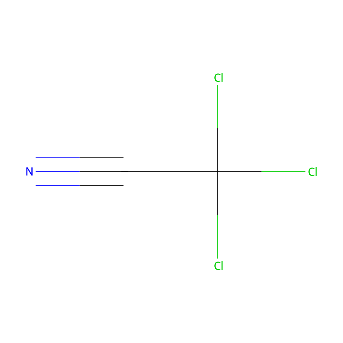 Trichloroacetonitrile molecular structure, CAS 545-06-2