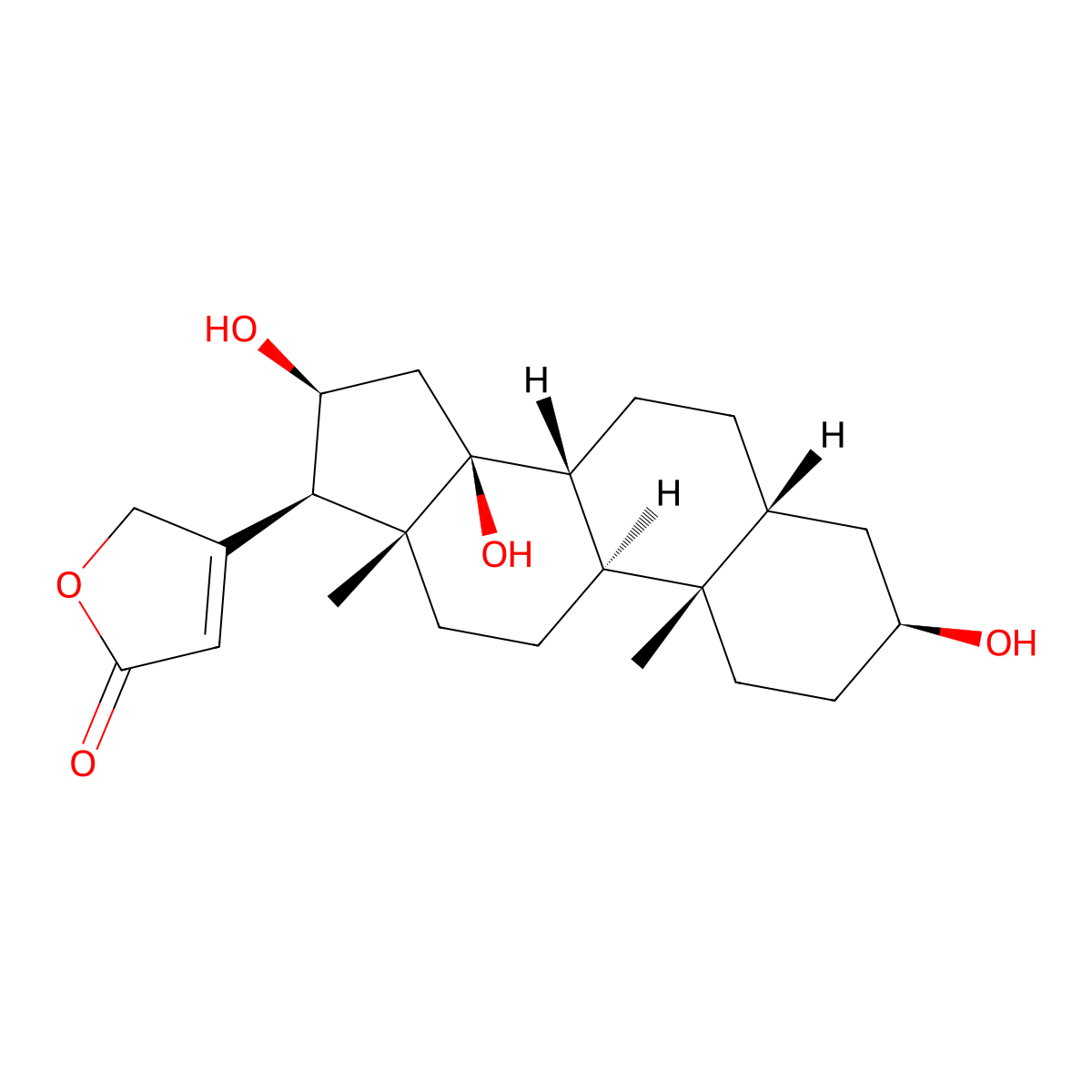 Gitoxigenin molecular structure, CAS 545-26-6