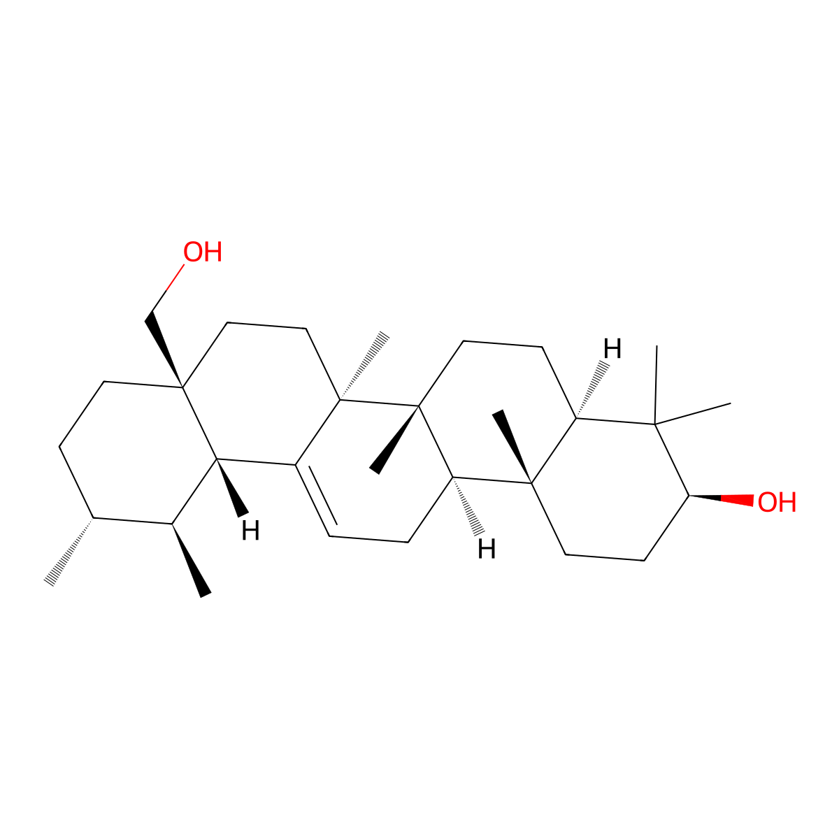 Uvaol molecular structure, CAS 545-46-0