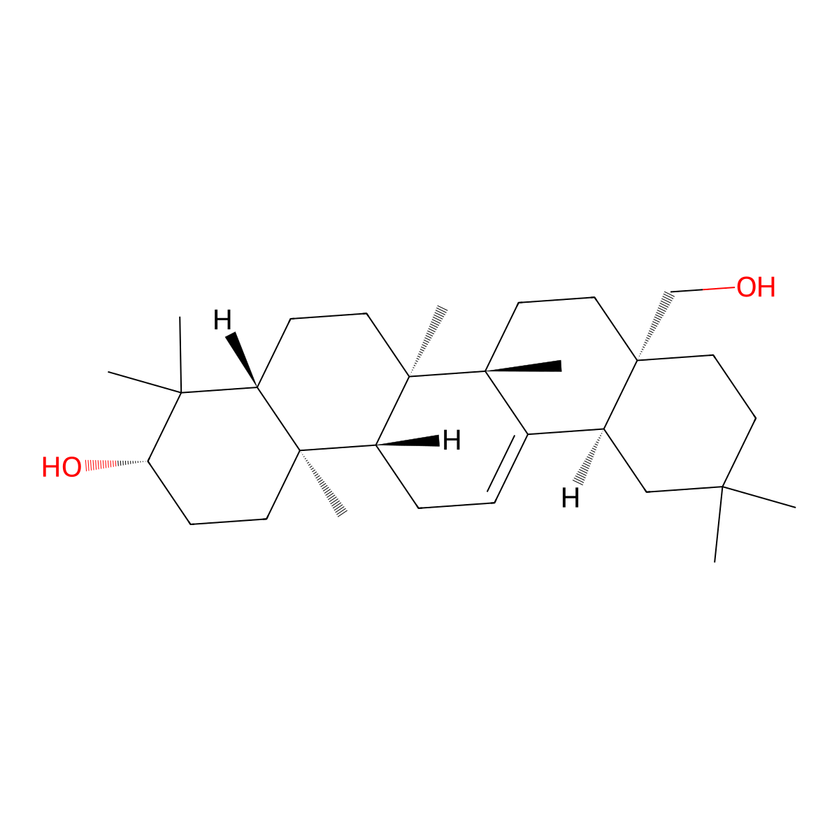 (+)-Erythrodiol molecular structure, CAS 545-48-2