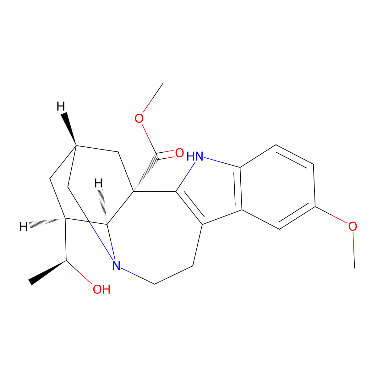 Voacangarine molecular structure, CAS 545-84-6