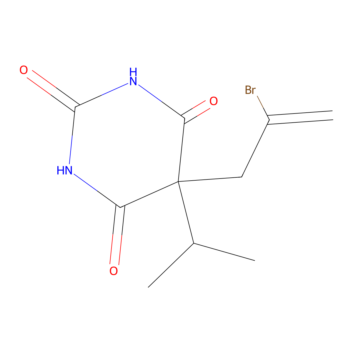 Propallylonal molecular structure, CAS 545-93-7