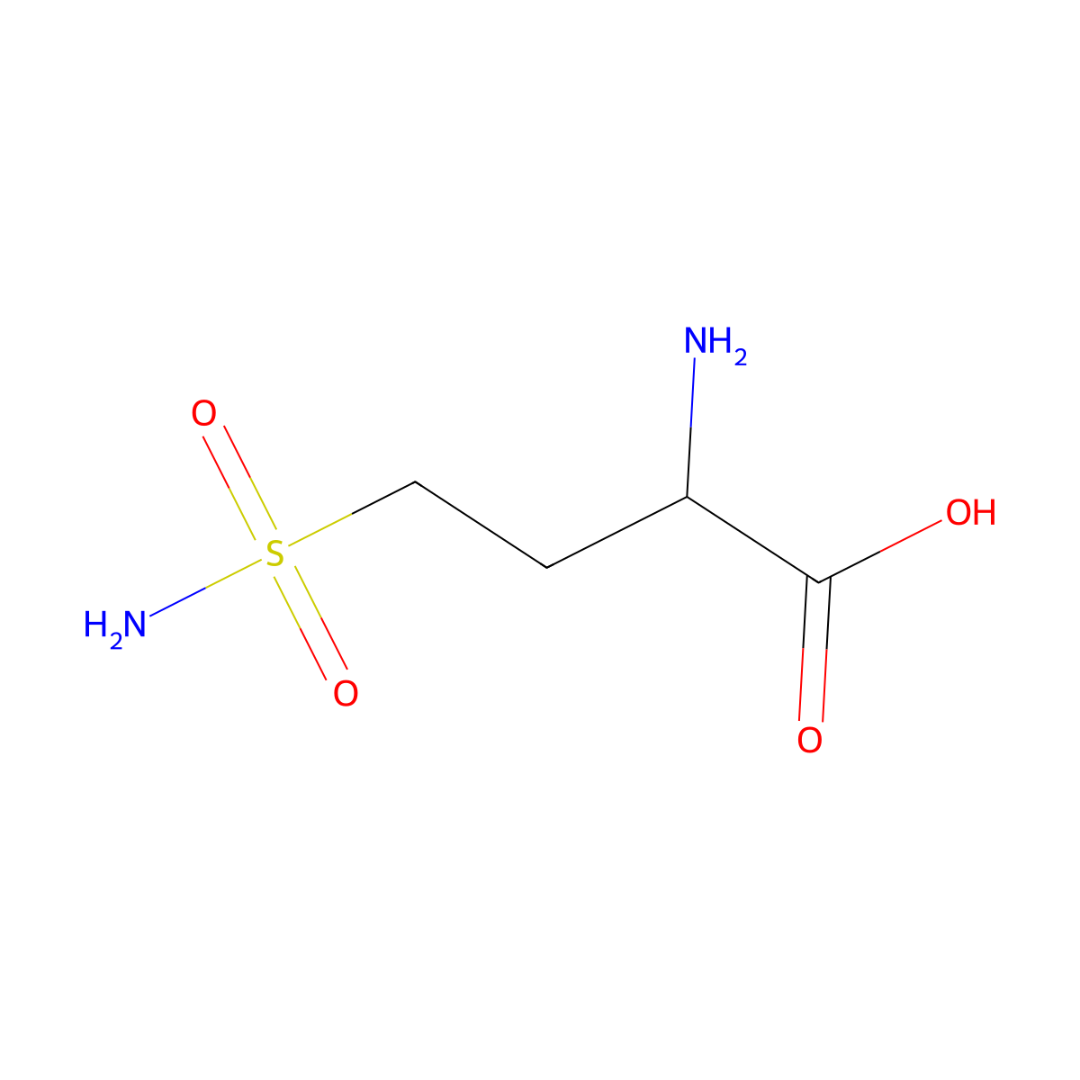 2-Amino-4-sulfamoylbutanoic acid molecular structure, CAS 5450-27-1