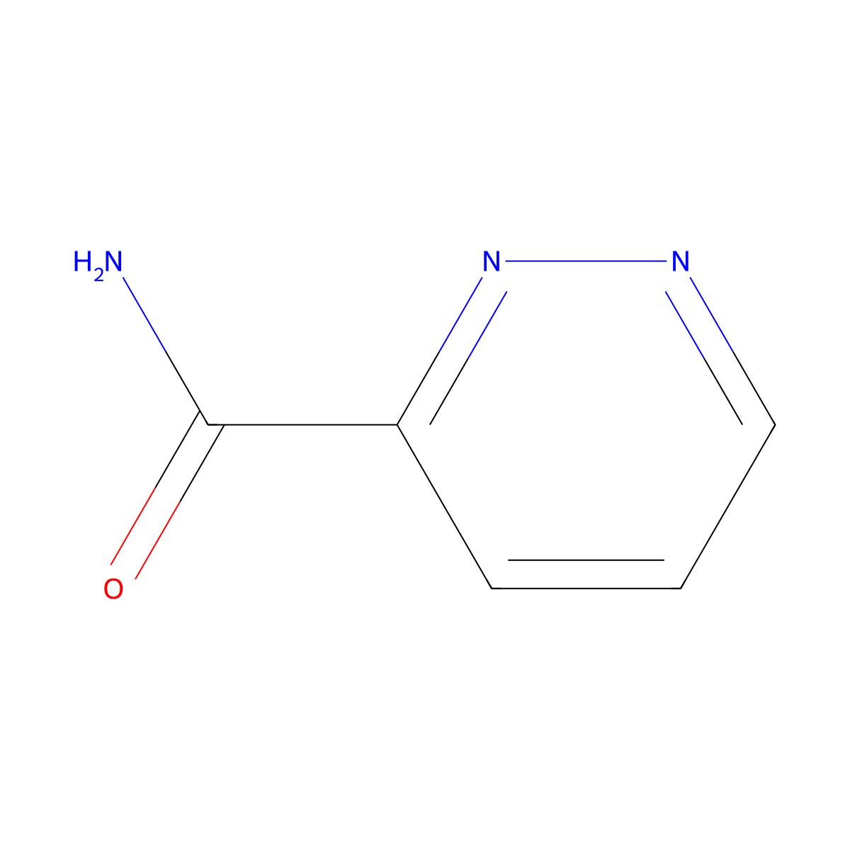 Pyridazine-3-carboxamide molecular structure, CAS 5450-54-4