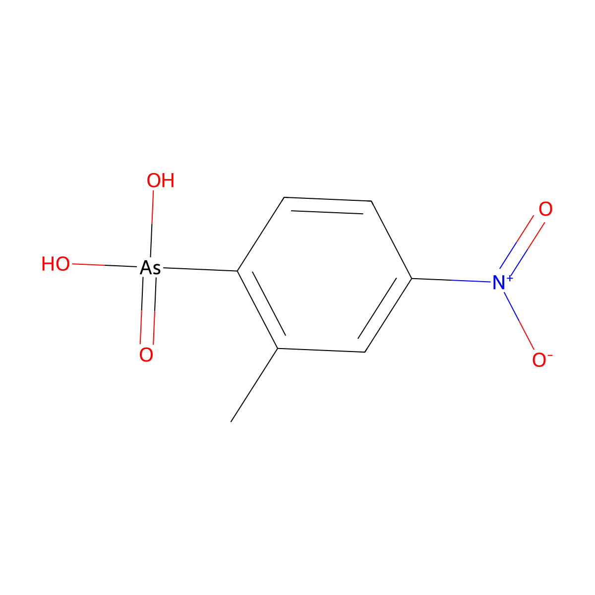 (2-Methyl-4-nitrophenyl)arsonic acid molecular structure, CAS 5450-66-8