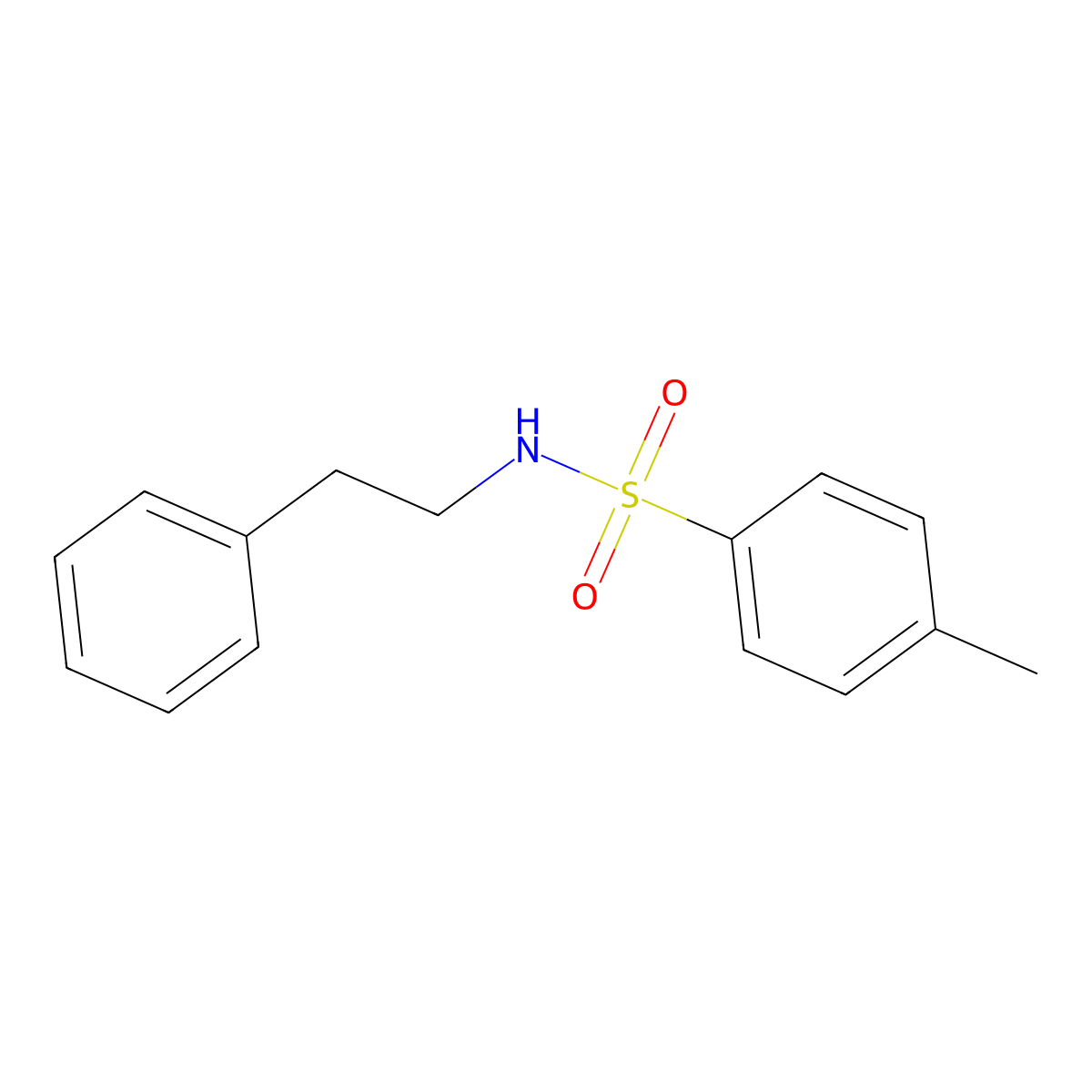 N-Phenethyl-p-toluenesulfonamide molecular structure, CAS 5450-75-9