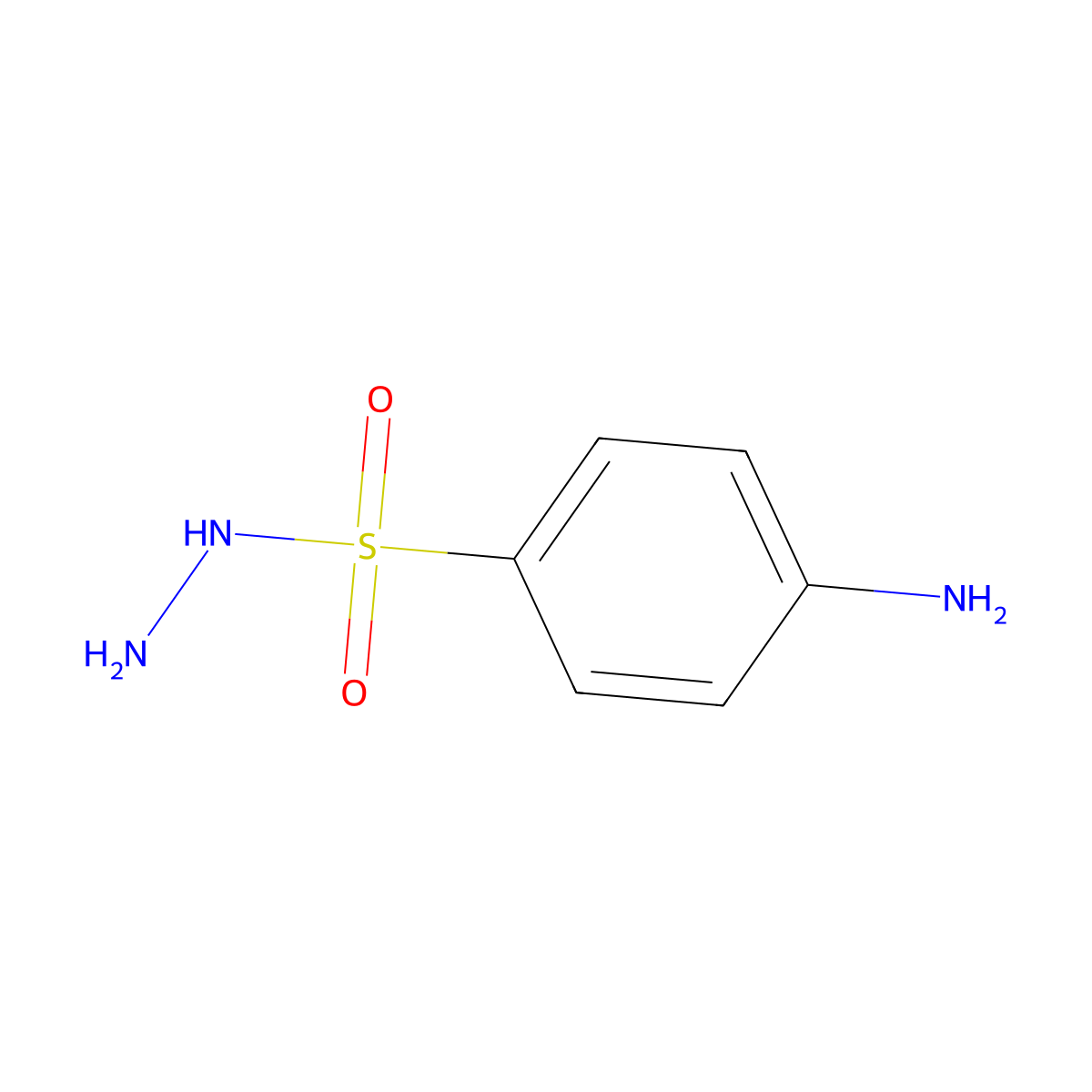 Sulfanilic acid hydrazide molecular structure, CAS 5450-86-2