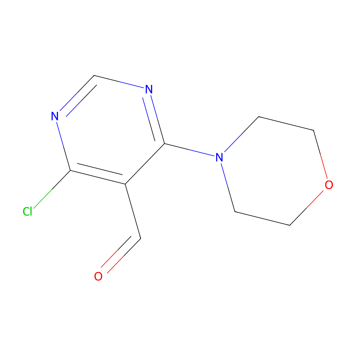4-Chloro-6-morpholinopyrimidine-5-carbaldehyde molecular structure, CAS 54503-94-5