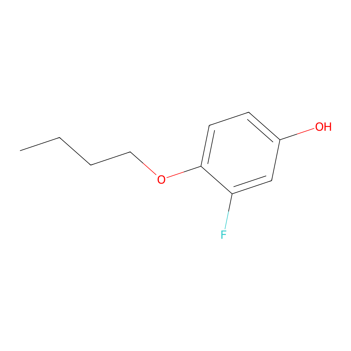 4-Butoxy-3-fluorophenol molecular structure, CAS 54509-31-8