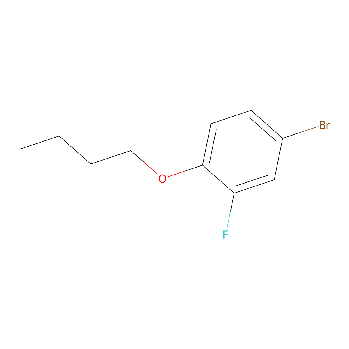 4-Bromo-1-butoxy-2-fluorobenzene molecular structure, CAS 54509-63-6