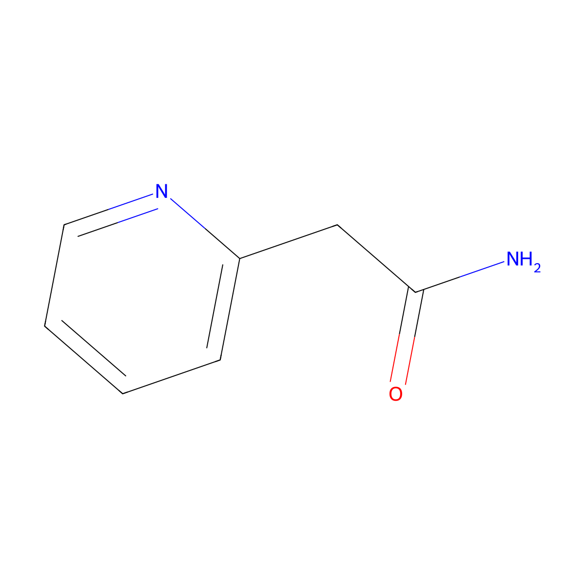 2-Pyridineacetamide molecular structure, CAS 5451-39-8