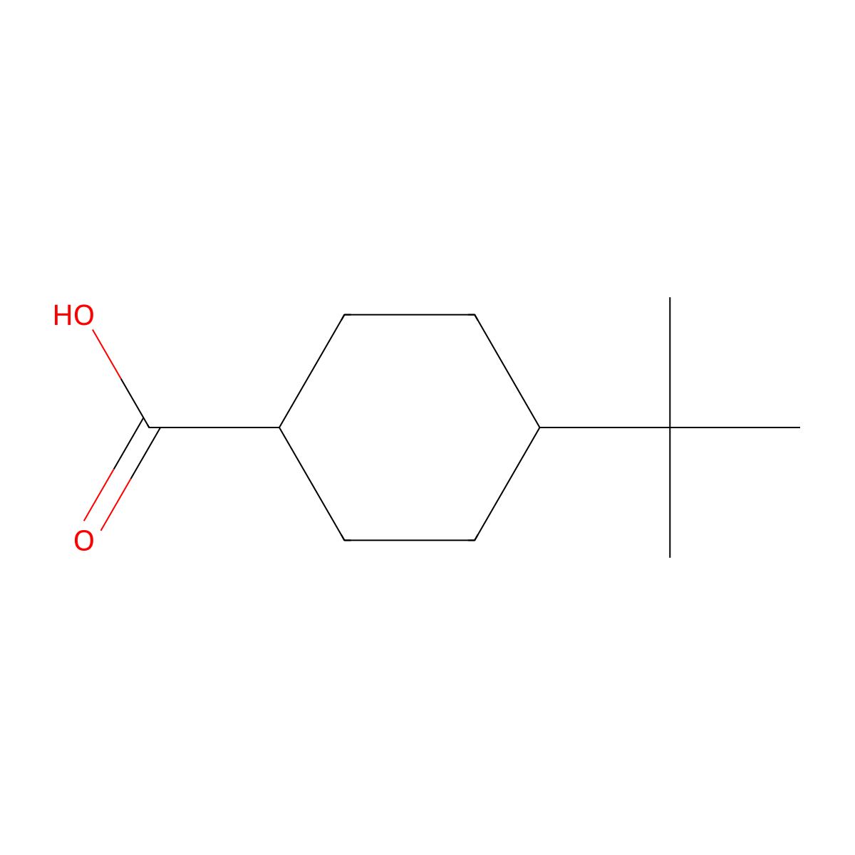 4-Tert-butylcyclohexane-1-carboxylic acid molecular structure, CAS 5451-55-8