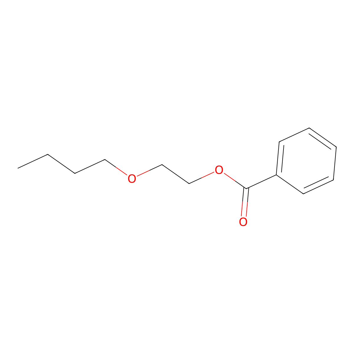 2-Butoxyethyl benzoate molecular structure, CAS 5451-76-3