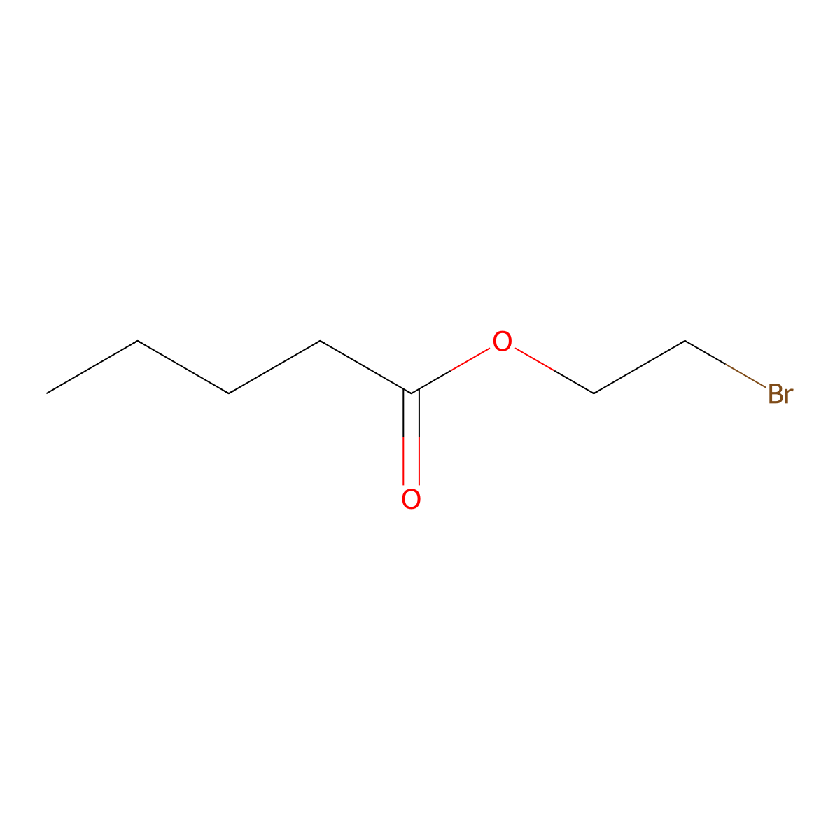 2-Bromoethyl pentanoate molecular structure, CAS 5451-78-5