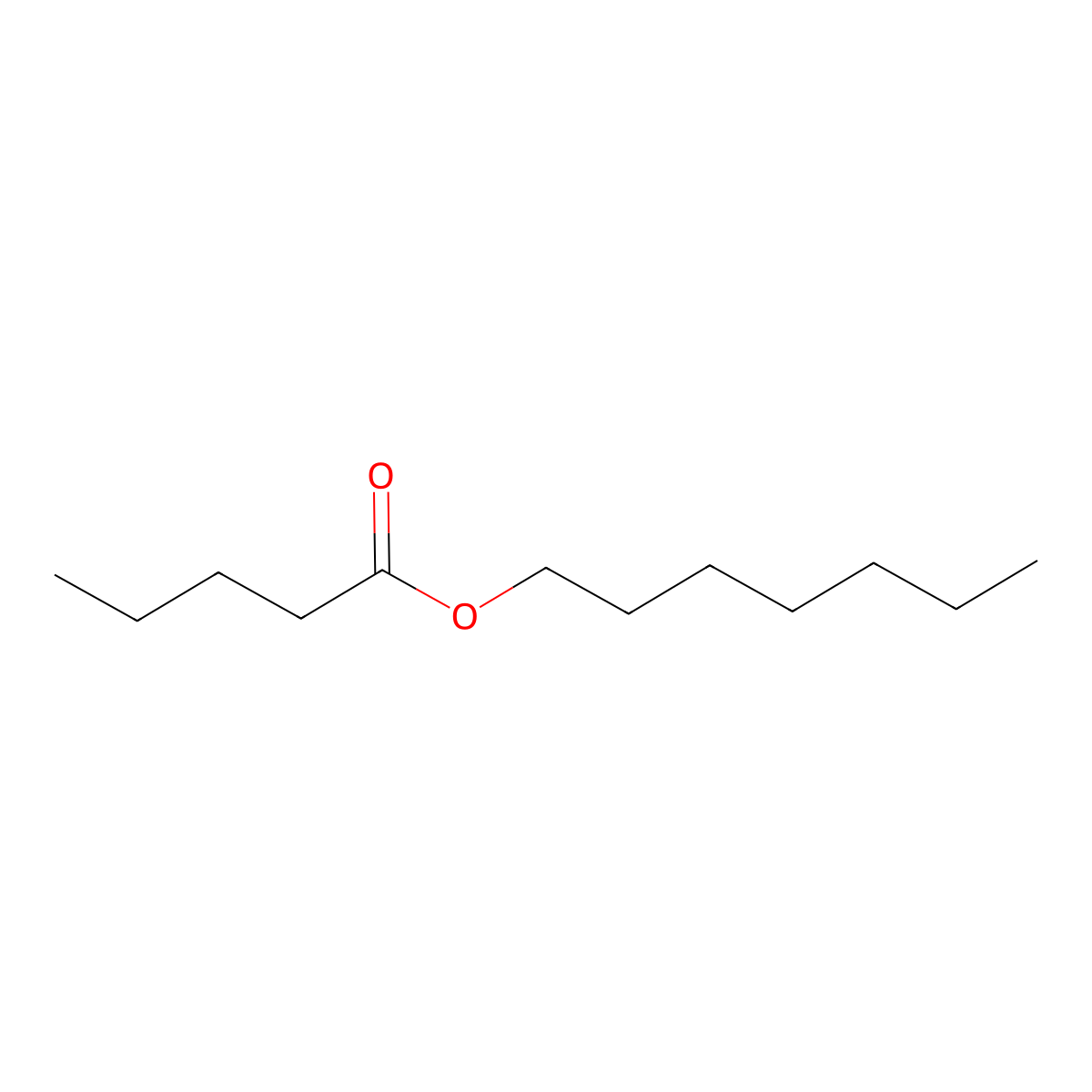 Heptyl valerate molecular structure, CAS 5451-80-9